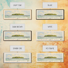 Load image into Gallery viewer, Glover’s Reef Atoll, Belize Watercolor Beach Print, Vacation Gift, Belize Wall Art, Beach Painting, Beach Decor, Beach Painting