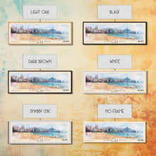 Load image into Gallery viewer, Lido Beach, Hong Kong Watercolor Print, Vacation Gift, Hong Kong Wall Art, Beach Painting, Beach Decor, Large Wall Art, Wood Frame Art