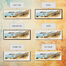 Load image into Gallery viewer, Almeria Spain Panoramic Travel Poster, Framed Canvas Print or Metal Wall Art, Travel Art, Home Decor, Panoramic Painting, Midcentury Art