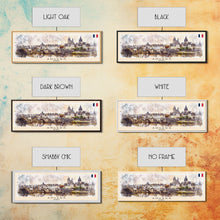 Load image into Gallery viewer, Angers France Wall Art, Panoramic Travel Poster, Panoramic Framed Canvas Print, City Wall Art, Wall Hanging Home Decor, Travel Art