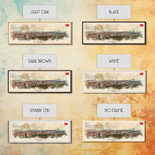 Load image into Gallery viewer, Ankara Turkey Travel Print Wall Art, Panoramic City Art, Travel Art, Wall Decor, Vacation Gift, Framed Canvas Print Or Metal Art