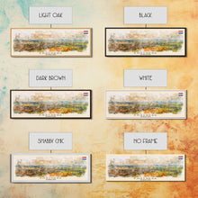 Load image into Gallery viewer, Enschede Netherlands Wall Art, Panoramic Travel Poster, Panoramic Framed Canvas Print, City Wall Art, Wall Hanging Home Decor, Travel Art