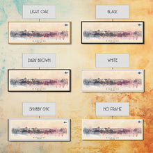 Load image into Gallery viewer, Espoo Finland Wall Art, Panoramic Travel Poster, Panoramic Framed Canvas Print, City Wall Art, Wall Hanging Home Decor, Travel Art