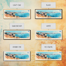 Carregar imagem no visualizador da galeria, Glyfada Greece Wall Art, Panoramic Travel Poster, Panoramic Framed Canvas Print, City Wall Art, Wall Hanging Home Decor, Travel Art