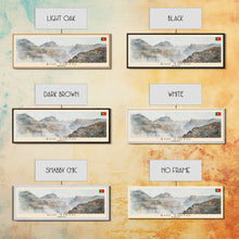 Load image into Gallery viewer, Rio Tinto Panoramic Travel Poster, Framed Canvas Print or Metal Wall Art, Travel Art, Home Decor, Panoramic Painting, Midcentury Art