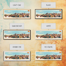 Carregar imagem no visualizador da galeria, Alcorcón Spain Panoramic Travel Poster, Framed Canvas Print or Metal Wall Art, Travel Art, Home Decor, Panoramic Painting, Midcentury Art