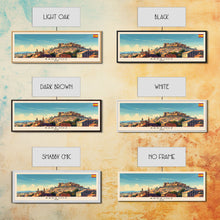 Carregar imagem no visualizador da galeria, Badajoz Spain Wall Art, Panoramic Travel Poster, Panoramic Framed Canvas Print, City Wall Art, Wall Hanging Home Decor, Travel Art