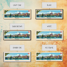 Carregar imagem no visualizador da galeria, Basel SwitzerlandTravel Art, City Art, Framed Canvas Print or Metal Wall Art, Europe Travel Poster, Panoramic Wall Art, Extra Wide Wall Art
