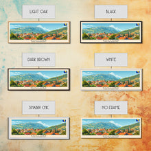 Load image into Gallery viewer, Bijeljina Bosnia Panoramic Travel Poster, Framed Canvas Print or Metal Wall Art, Travel Art, Home Decor, Panoramic Painting, Midcentury Art
