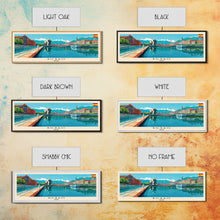 Load image into Gallery viewer, Bilbao Spain Wall Art, Panoramic Travel Poster, Panoramic Framed Canvas Print, City Wall Art, Wall Hanging Home Decor, Travel Art