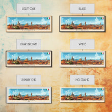 Carregar imagem no visualizador da galeria, Bologna Italy Wall Art, Panoramic Travel Poster, Panoramic Framed Canvas Print, City Wall Art, Wall Hanging Home Decor, Travel Art