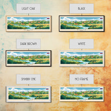 Load image into Gallery viewer, Bratsk Russia Travel Print Wall Art, Panoramic City Art, Travel Art, Wall Decor, Vacation Gift, Framed Canvas Print Or Metal Art