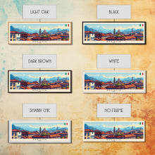 Load image into Gallery viewer, Braila Romania Travel Art, City Art, Framed Canvas Print or Metal Wall Art, Europe Travel Poster, Panoramic Wall Art, Extra Wide Wall Art