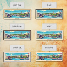 Load image into Gallery viewer, Bristol United Kingdom Panoramic Travel Poster, Framed Canvas Print or Metal Wall Art, Travel Art, Home Decor, Panoramic Painting, Midcentury Art