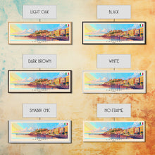Carregar imagem no visualizador da galeria, Cagliari Italy Wall Art, Panoramic Travel Poster, Panoramic Framed Canvas Print, City Wall Art, Wall Hanging Home Decor, Travel Art