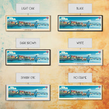 Carregar imagem no visualizador da galeria, Cardiff United Kingdom Travel Art, City Art, Framed Canvas Print or Metal Wall Art, Europe Travel Poster, Panoramic Wall Art, Extra Wide Wall Art