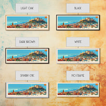 Cargar imagen en el visor de la galería, Castellon de la Plana Spain Wall Art, Panoramic Travel Poster, Panoramic Framed Canvas Print, City Wall Art, Wall Hanging Home Decor, Travel Art