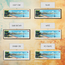 Load image into Gallery viewer, Chelyabinsk Russia Panoramic Travel Poster, Framed Canvas Print or Metal Wall Art, Travel Art, Home Decor, Panoramic Painting, Midcentury Art