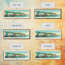 Load image into Gallery viewer, Cork Ireland Panoramic Travel Poster, Framed Canvas Print or Metal Wall Art, Travel Art, Home Decor, Panoramic Painting, Midcentury Art