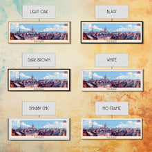 Load image into Gallery viewer, Derby United Kingdom Travel Print Wall Art, Panoramic City Art, Travel Art, Wall Decor, Vacation Gift, Framed Canvas Print Or Metal Art