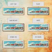 Load image into Gallery viewer, Esbjerg Denmark Travel Art, City Art, Framed Canvas Print or Metal Wall Art, Europe Travel Poster, Panoramic Wall Art, Extra Wide Wall Art