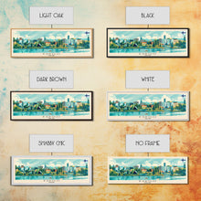 Load image into Gallery viewer, Espoo Finland Wall Art, Panoramic Travel Poster, Panoramic Framed Canvas Print, City Wall Art, Wall Hanging Home Decor, Travel Art