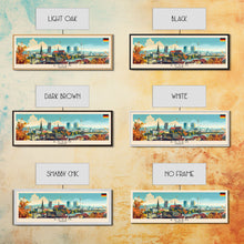 Load image into Gallery viewer, Essen Germany Travel Print Wall Art, Panoramic City Art, Travel Art, Wall Decor, Vacation Gift, Framed Canvas Print Or Metal Art
