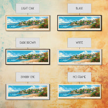 Carregar imagem no visualizador da galeria, Glyfada Greece Wall Art, Panoramic Travel Poster, Panoramic Framed Canvas Print, City Wall Art, Wall Hanging Home Decor, Travel Art