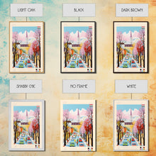 Load image into Gallery viewer, Érd Hungary Travel Poster Framed Canvas Print, Midcentury Modern Art, Pop Art Wall Decor, Living Room Art, Vacation Gift