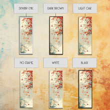 Load image into Gallery viewer, Autumn Maple Leaves in Japanese Garden Ukiyo-e Style Art Skinny Framed Canvas Print with Subtle Color Palette