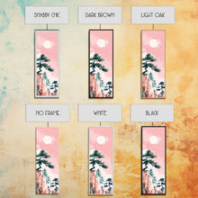 Carregar imagem no visualizador da galeria, Ethereal Reeds In Windy Meadow Blush Tones Skinny Art Tall Art Framed Canvas Print Japanese Style Art Ukiyo-e Art Wood Block Print Nature