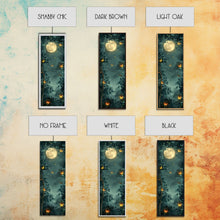 Carregar imagem no visualizador da galeria, Full Moon And Butterflies In A Night Forest Japanese Style Framed Canvas Print, Wall Art Ready To Hang For Your Home