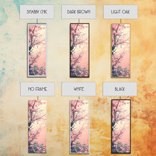 Load image into Gallery viewer, Beautiful Cherry Blossoms Blooming On Tree Branch Against Soft Pastel Background Captured Tall Framed Canvas Print Floral Home Decor