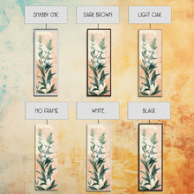 Load image into Gallery viewer, Elegant White Flowers On Tall Stems With Soft Background For Modern Wall Art Decor Ukiyo-e Japanese Style Art Framed Canvas Print