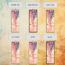 Cargar imagen en el visor de la galería, Cascading Pink Petals In Delicate Canvas, Tall Skinny Framed Wall Art For Feng Shui-Inspired Spaces, Japanese Style Art