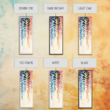 Cargar imagen en el visor de la galería, Colorful Leaves Hanging From Branches - Skinny Art Tall Art Framed Canvas Print Japanese Style Art Ukiyo-e Art