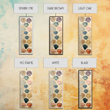 Cargar imagen en el visor de la galería, Colorful Shells On Textured Background Skinny Art Wood Block Print Japanese Style Art Framed Canvas Print Tall Art Ukiyo-e Art