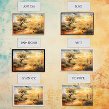 Load image into Gallery viewer, Desert Landscape Watercolor Painting, Wood Framed Canvas Print, Utah Desert Painting, Metal Print, Farmhouse Decor