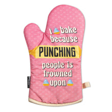 Load image into Gallery viewer, I Bake Because Oven Mitts And Potholder Set