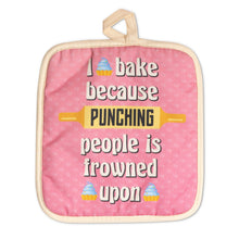 Load image into Gallery viewer, I Bake Because Oven Mitts And Potholder Set