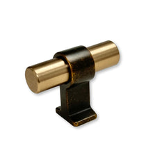 Carregar imagem no visualizador da galeria, Brushed Bronze "Bond" T-Bar Dual Finish Knob and Pulls