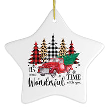 Carregar imagem no visualizador da galeria, It's the Most Wonderful Time of the Year Plaid Trees Ornament