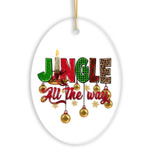 Carregar imagem no visualizador da galeria, Jingle All the Way Holiday Plaid Cheerful Christmas Ornament