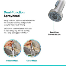 Carregar imagem no visualizador da galeria, Brushed Nickel Pull Out Spray Spring Kitchen Sink Tap Single Lever Mixer Faucet