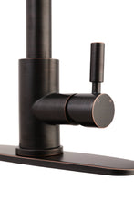 Cargar imagen en el visor de la galería, Oil Bronze High Arc Kitchen Sink Faucet with Pull Down Spray and Deck Plate