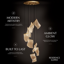 Carregar imagem no visualizador da galeria, Sheets Chandelier (Round Ceiling Mount)