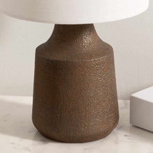 Carregar imagem no visualizador da galeria, Kumlu Ribbed Ceramic White Table Lamp