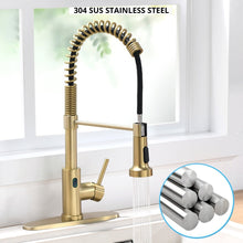 Cargar imagen en el visor de la galería, VIDEC KW-79J Smart Touch-less Kitchen Faucet, 3 Modes Pull Down Sprayer, Smart Motion Sensor Activated, LED Temperature Control, Auto ON/Off, Ceramic Valve, 360-Degree Rotation, 1 or 3 Hole Deck Plate.