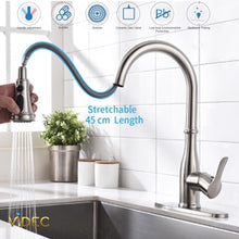 Cargar imagen en el visor de la galería, VIDEC KW-86SN Smart Kitchen Faucet, 3 Modes Pull Down Smart Sprayer, Ceramic Valve, 360-Degree Rotation, 1 or 3 Hole Deck Plate.