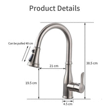 Cargar imagen en el visor de la galería, VIDEC KW-86SN Smart Kitchen Faucet, 3 Modes Pull Down Smart Sprayer, Ceramic Valve, 360-Degree Rotation, 1 or 3 Hole Deck Plate.